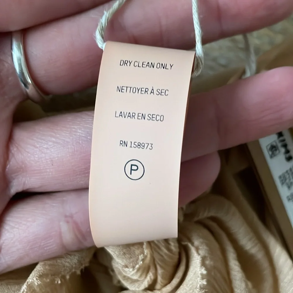 SKIMS Crinkle Silk Coverups Wrapped Skirt in Ochre NWT